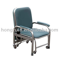 Stuhl aus rostfreiem Stahl mit Armlehnen